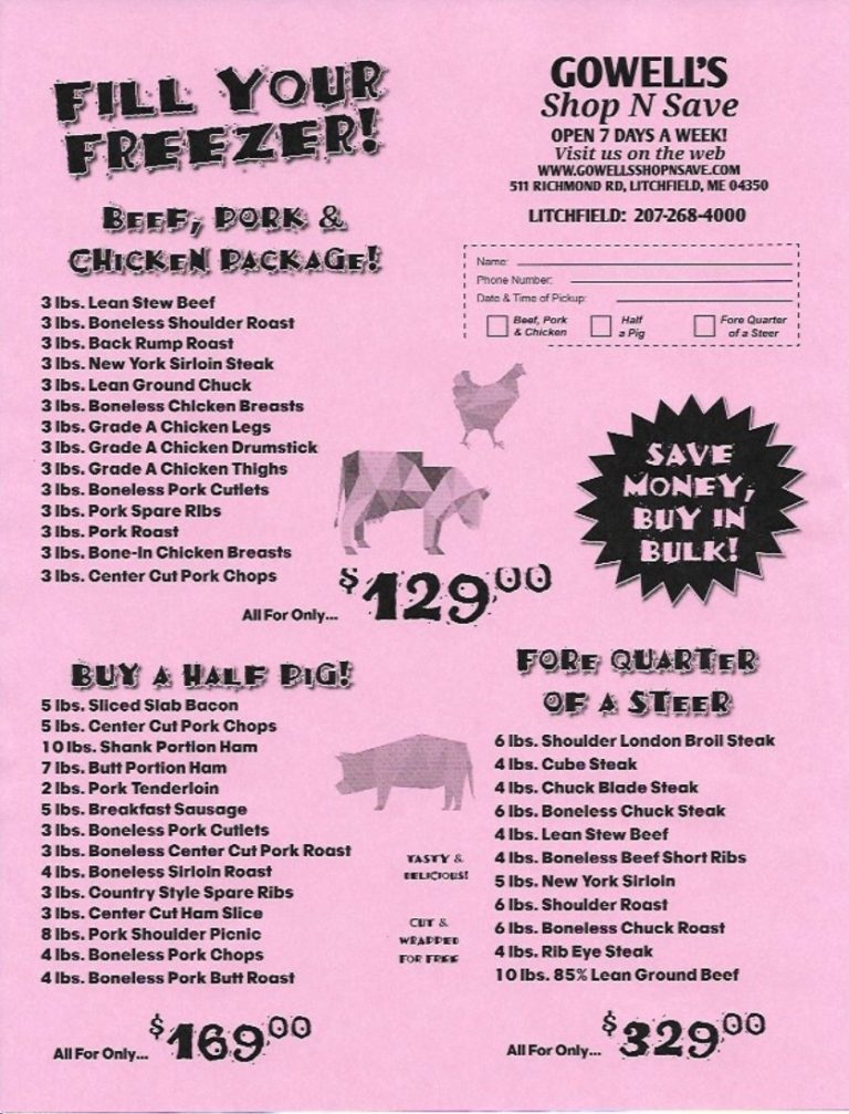 Meat Package Gowell's Shop 'n Save